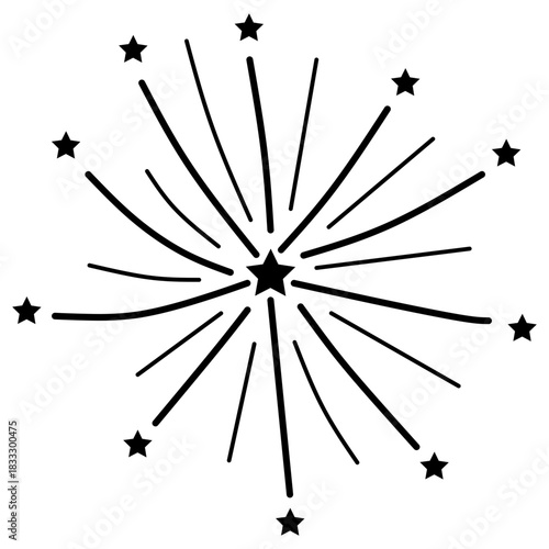 firework silhouette vector