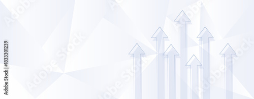 Arrows up vector abstract background for business presentations, backgrounds, wallpapers or banners.