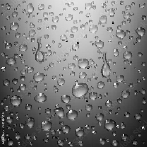 drops of water on the window