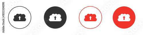 Upload to Cloud icons. illustration of a silhouette icon