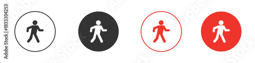 Walk icons. illustration of a silhouette icon