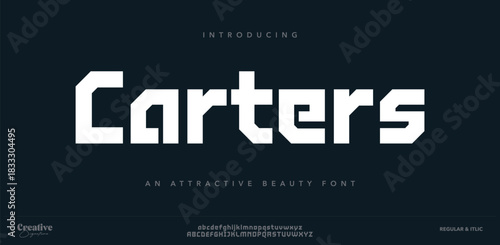 Carters Abstract modern urban alphabet fonts. Typography sport, technology, fashion, digital, future creative logo font. vector illustration