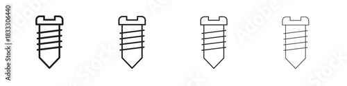 Screws icons collection web design, minimal line style