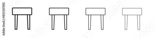 Stool icons collection web design, minimal line style