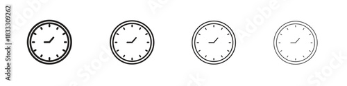 Time icons collection web design, minimal line style