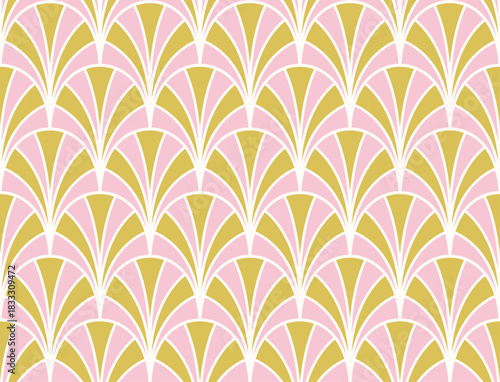 Seamless art deco abstract pattern. Geometric modern background. Vector illustration.