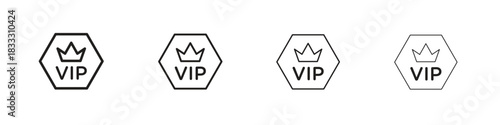 VIP icons collection web design, minimal line style
