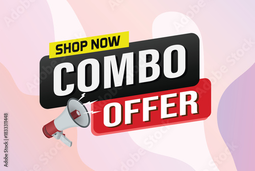 "combo offer sale word mega phone concept vector illustration and 3d style, landing page, template, ui, web, mobile app, poster, banner, flyer, background, gift card, coupon, label, wallpaper


