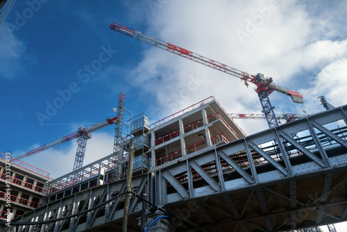 un chantier de construction de bâtiments dans le treizième arrondissement de Paris en France