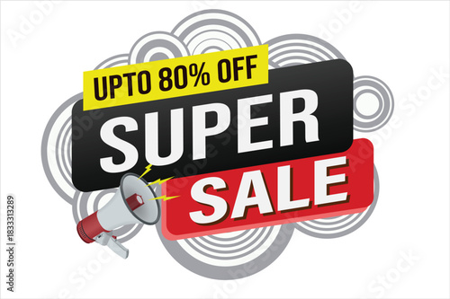 super sale poster banner graphic design icon logo sign symbol social media website coupon

