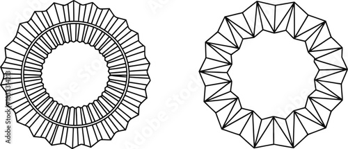 Ventilation Tube Cross-Section Outline Vector Graphic
