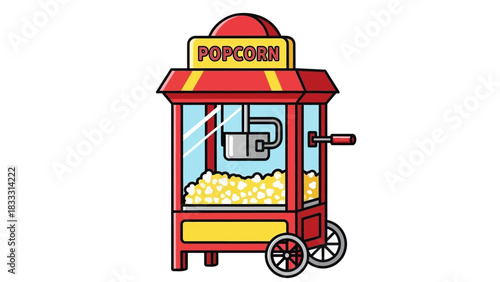 Vintage Popcorn Machine Cart.