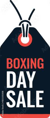 Boxing day sale price tag icon for winter holiday shopping