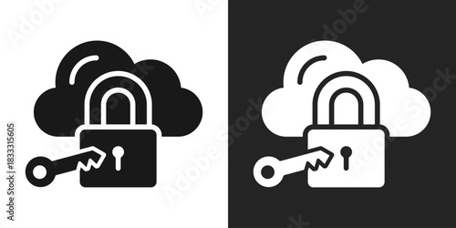 Access Icon In Black And White Glyph Style