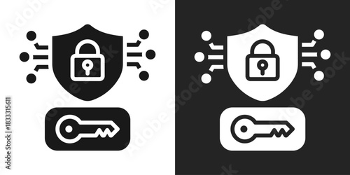 Policies Icon In Black And White Glyph Style