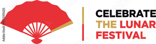 Celebrate the lunar festival with a traditional red fan design