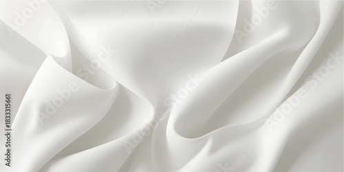 High-Resolution Soft White Curved Layered Paper Fabric Waves Texture for Modern Corporate Branding, Cosmetic Packaging and Premium Product Mockup Background