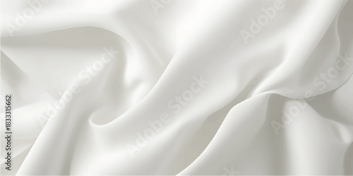 High-Resolution Soft White Curved Layered Paper Fabric Waves Texture for Modern Corporate Branding, Cosmetic Packaging and Premium Product Mockup Background