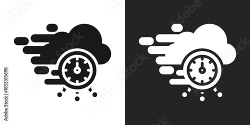 Availability Icon In Black And White Glyph Style