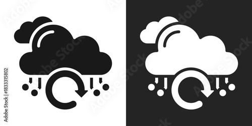 Continuity Icon In Black And White Glyph Style