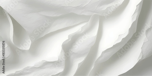 Minimal Elegant Soft Folded White Cloth Style Texture Background for Luxury Products