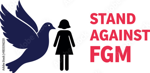 Stand against female genital mutilation and violence graphic