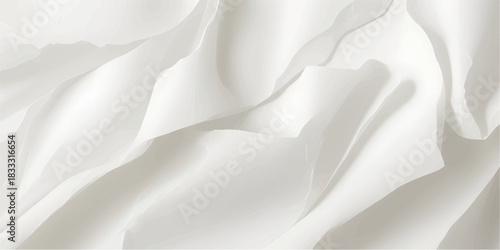 Luxurious Soft White Fabric Drapery Folds Background for Minimal Elegant Branding and Modern Luxury Packaging