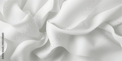 Luxurious Soft White Fabric Drapery Folds Background for Minimal Elegant Branding and Modern Luxury Packaging