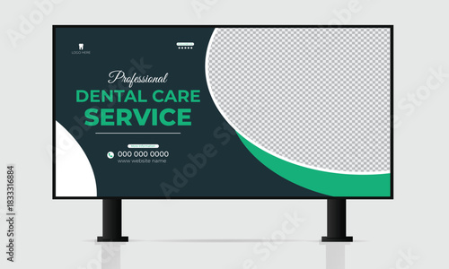  Dental Health Care Doctor Service Marketing Billboard Template Design