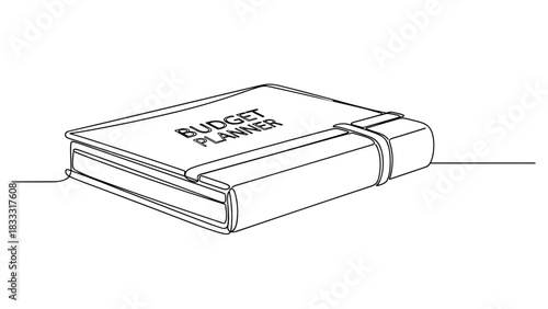 Budget planner notebook with elastic band for financial management  