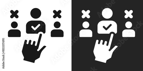 Selection Icon In Black And White Glyph Style