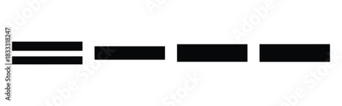 Set of vector minus  icon in silhouettes. Vector illustration icon set