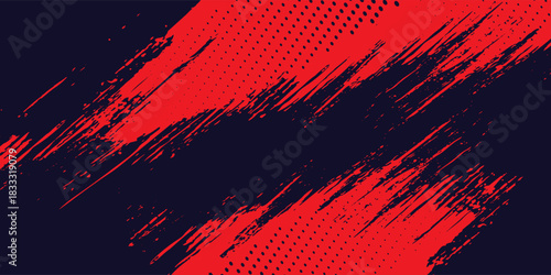 Halftone dots red and blue color pattern gradient grunge texture background. Dot pop art comic sport style vector illustration. grunge vector dots . eps 10