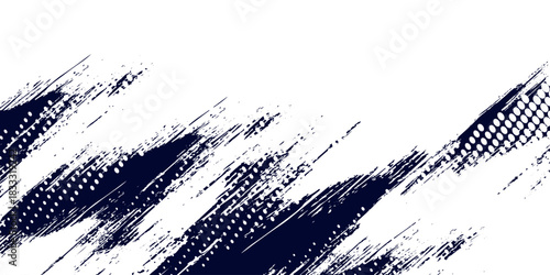 Dots halftone white \u0026 blue color pattern gradient grunge texture background. Dots pop art comics sport style vector illustration