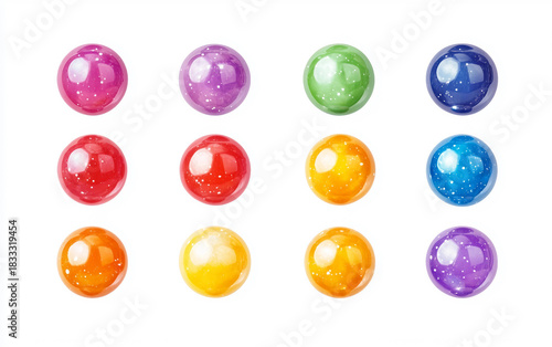 Colorful Glass Marbles Set for Children Games