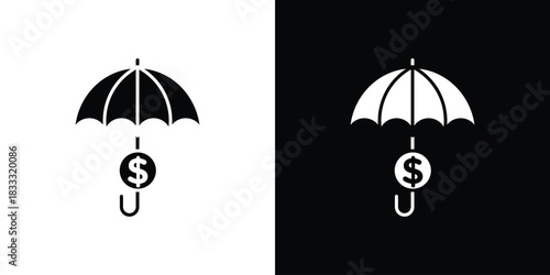 assets protection icons. Vector Template Illustration Symbol Pixels Perfect