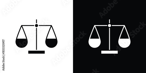 Balance scale icons. Vector Template Illustration Symbol Pixels Perfect