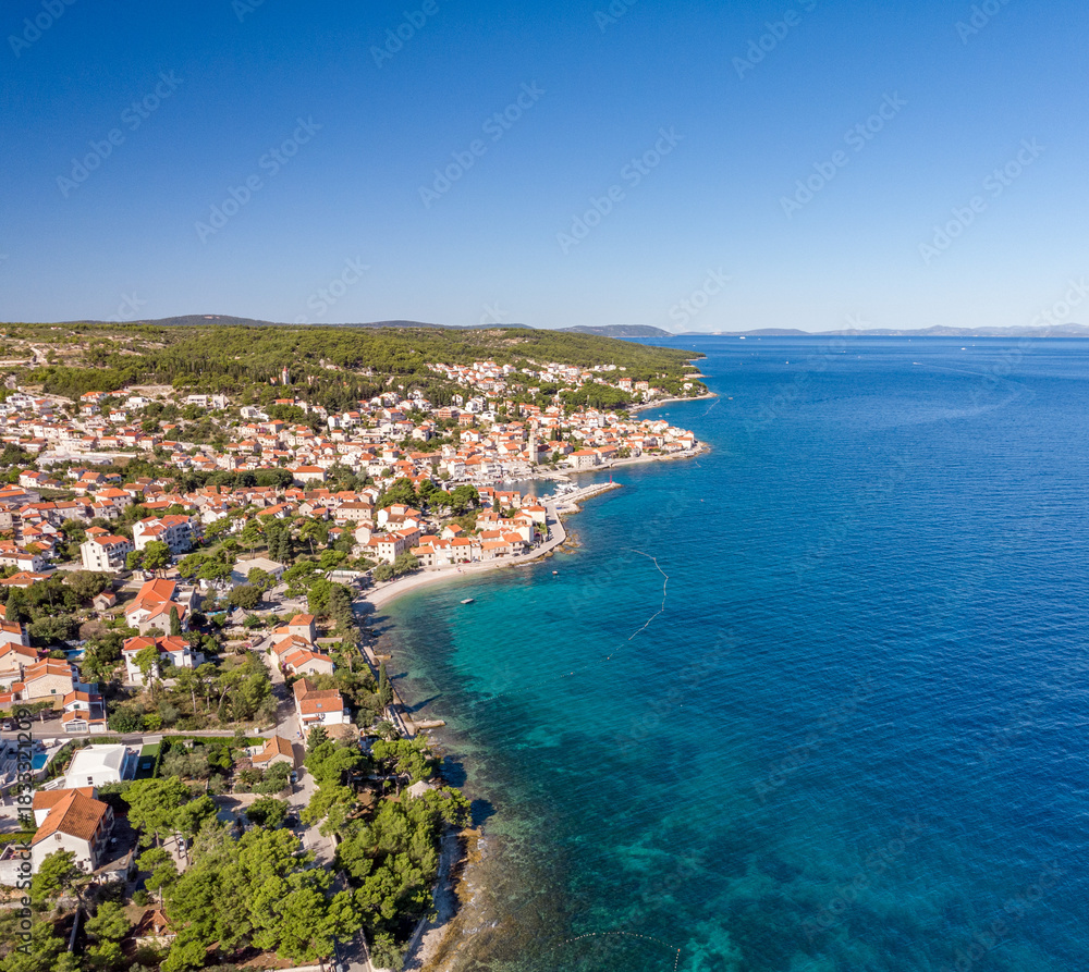 Fototapeta premium Croatia, Brač island, view of the Adriatic coast near the town of Sutivan