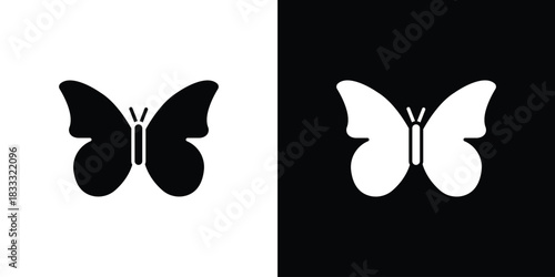 Butterfly icons. Vector Template Illustration Symbol Pixels Perfect