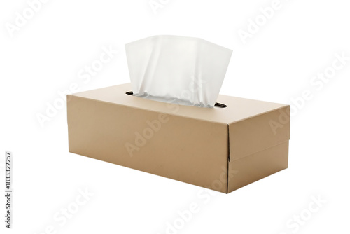 Tissue box mockup  facial tissue container on transparent background for design