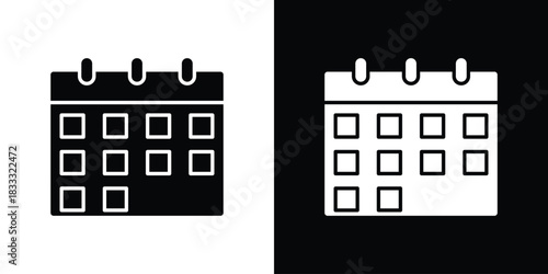 Calendar icons. Vector Template Illustration Symbol Pixels Perfect