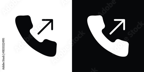 Call outgoing icons. Vector Template Illustration Symbol Pixels Perfect