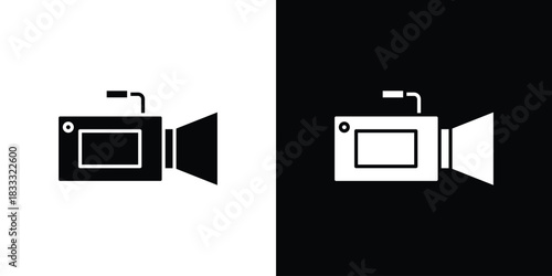 Camcorder icons. Vector Template Illustration Symbol Pixels Perfect