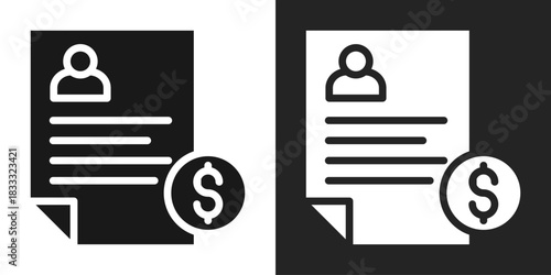 Account Holder Icon In Black And White Glyph Style