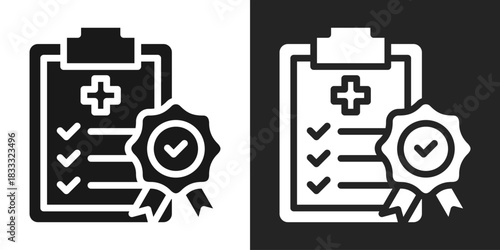Eligibility Icon In Black And White Glyph Style