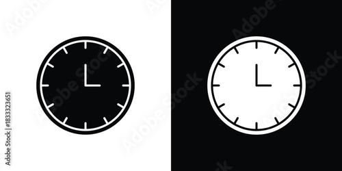 Clock icons. Vector Template Illustration Symbol Pixels Perfect