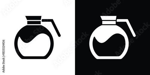 Coffee pot icons. Vector Template Illustration Symbol Pixels Perfect