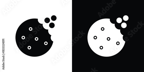 Cookie icons. Vector Template Illustration Symbol Pixels Perfect