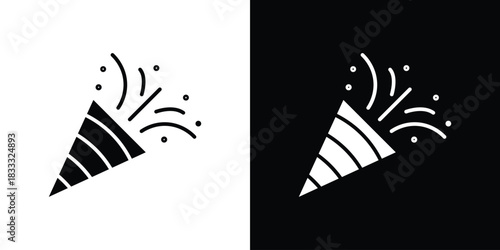 Confetti icons. Vector Template Illustration Symbol Pixels Perfect