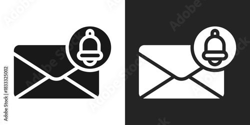 Messaging Icon In Black And White Glyph Style
